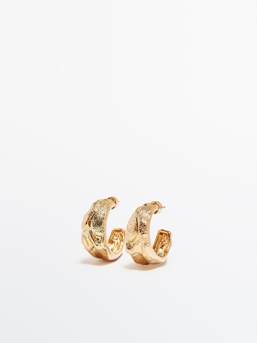 Zara gold hoop earrings Clearance