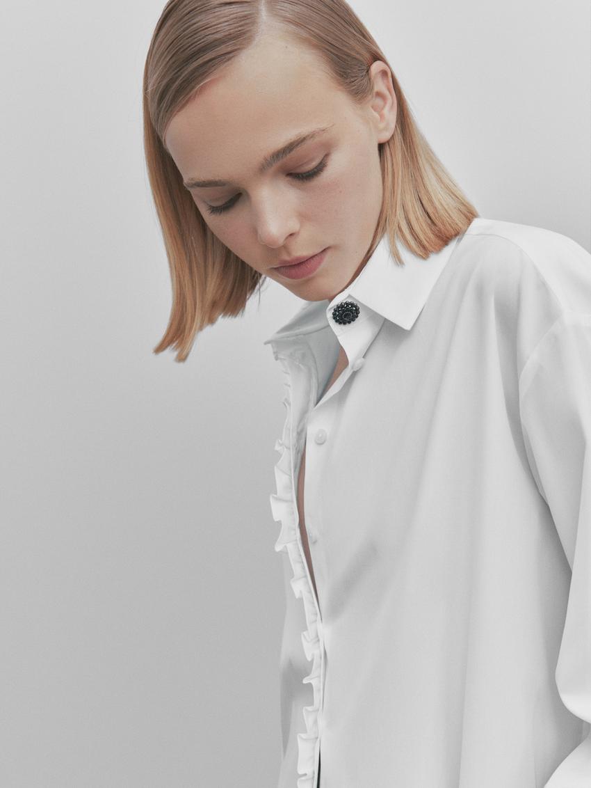 Zara white poplin blouse Clearance