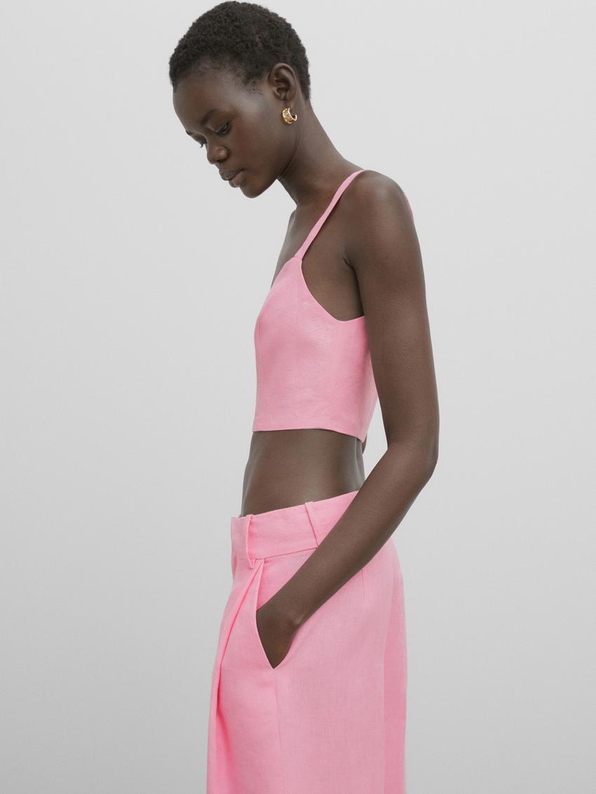 Zara pink crop Clearance