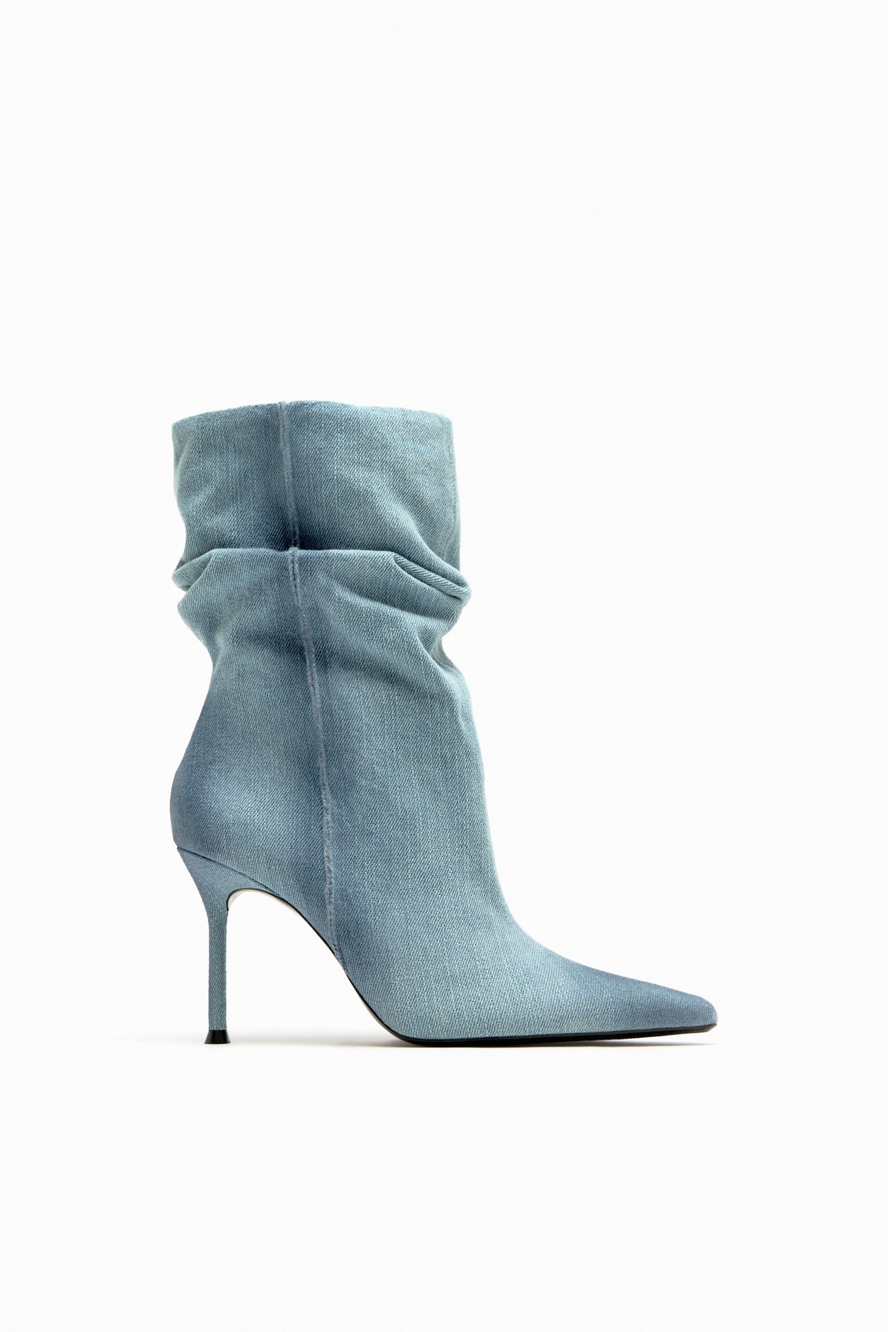 Zara Mid-calf denim ankle boots
