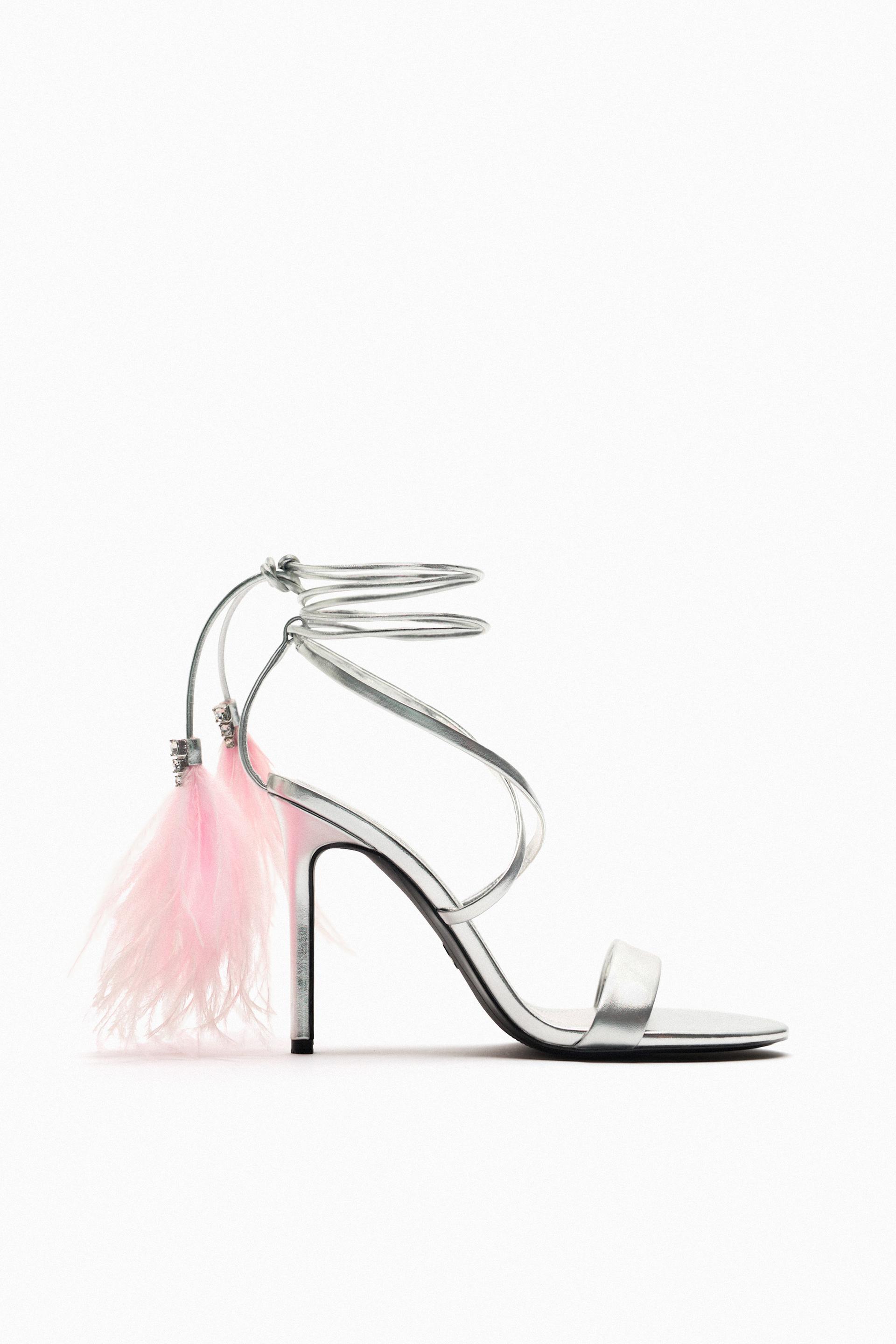 Feather heels zara Clearance