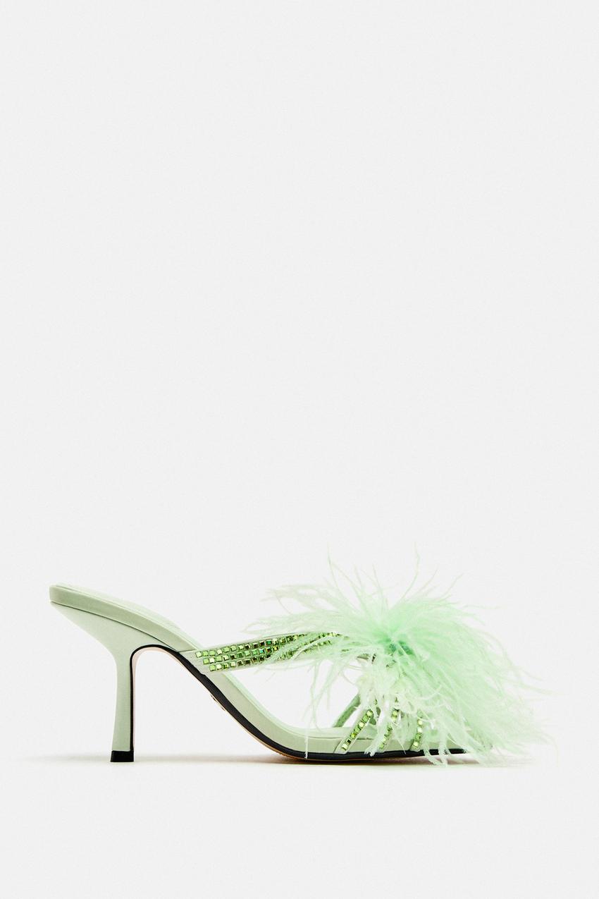 Green zara sandals Outlet