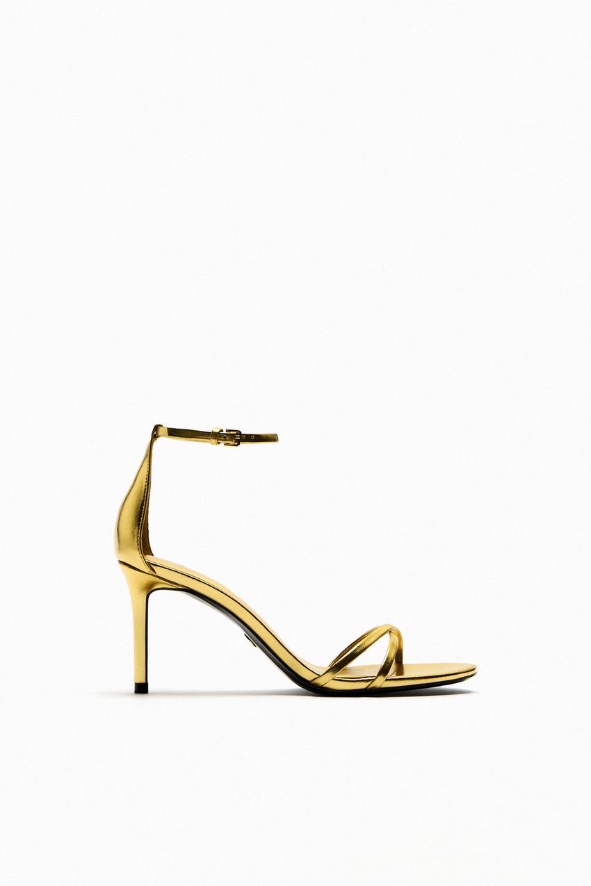 Heeled sandals with thin straps zara Clearance
