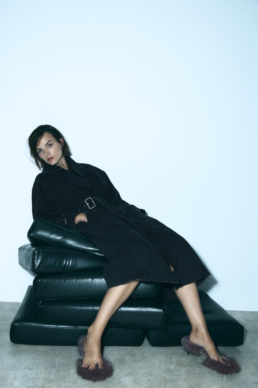 Fur sandals zara Clearance