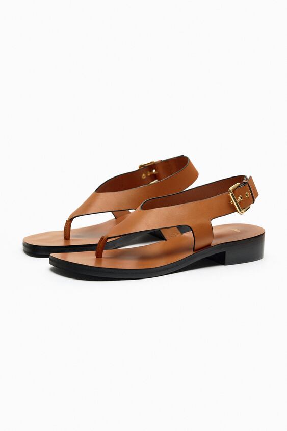 zara.com | Buckled Leather Sandals