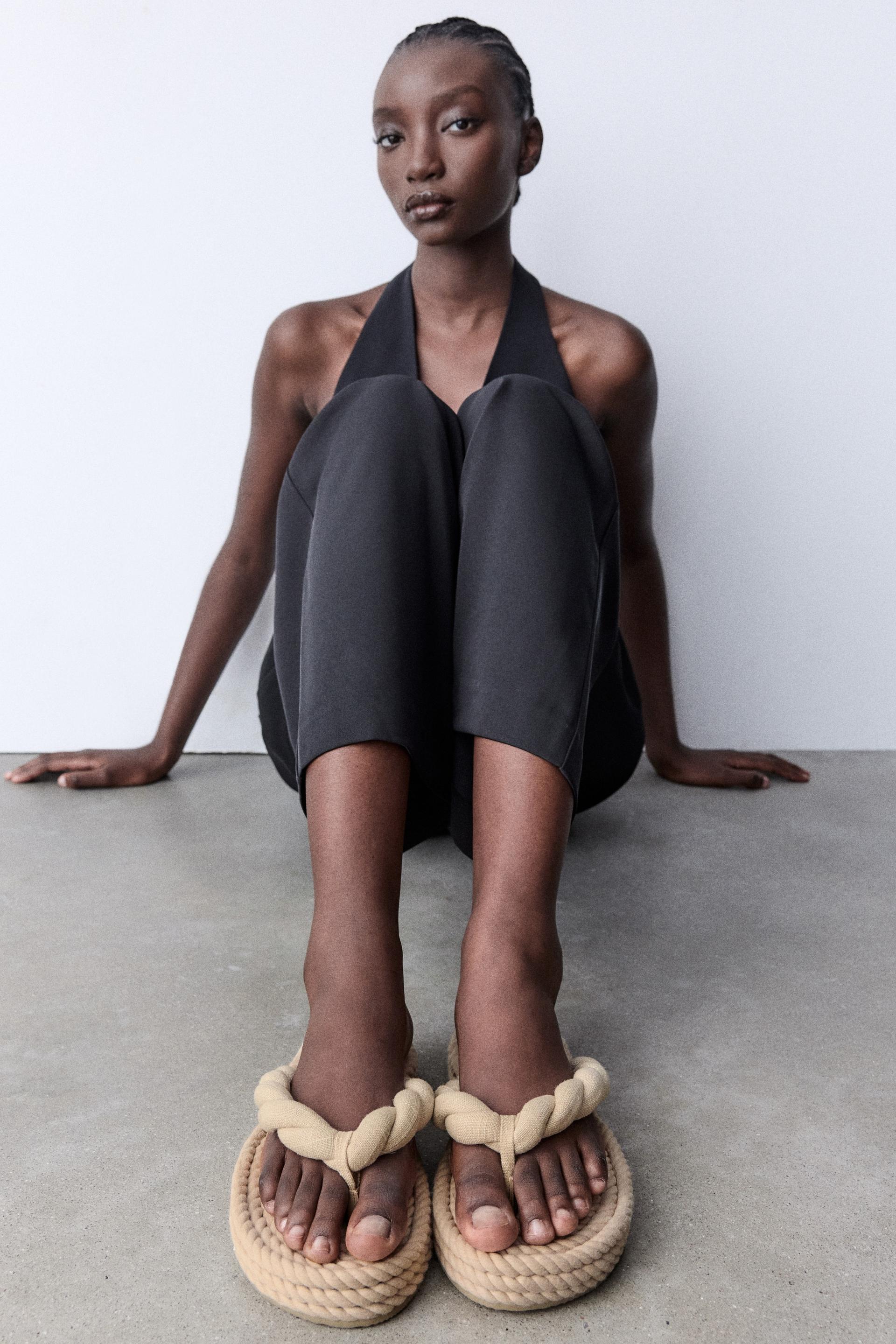 Zara chunky flip flops Clearance