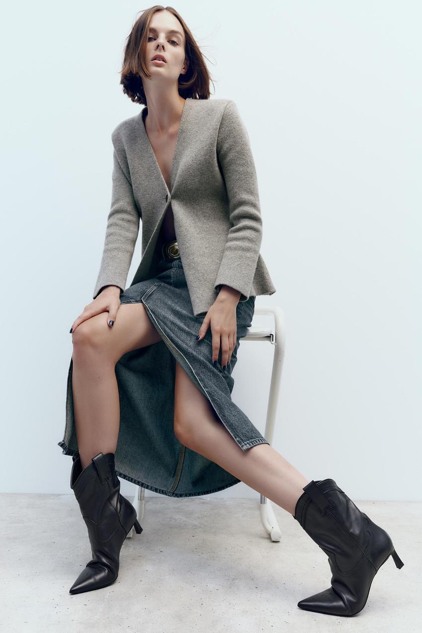 Grey boots zara Clearance