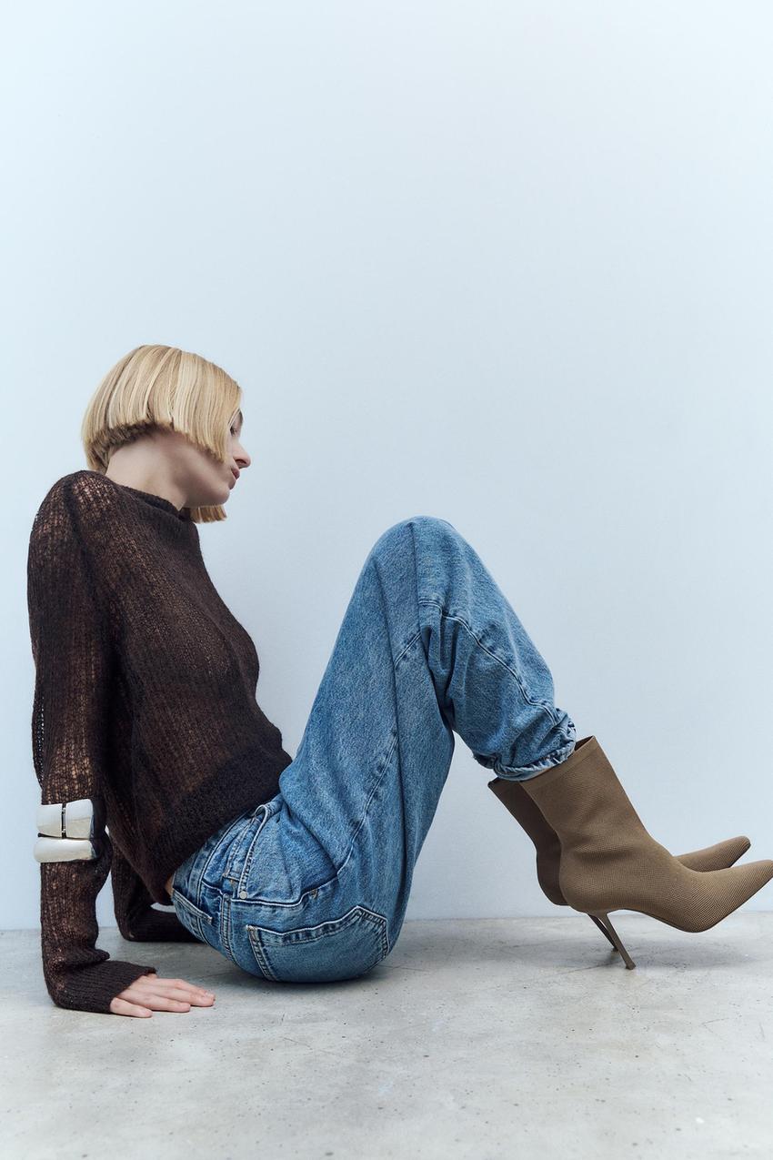 Zara stretch fabric ankle boots Clearance