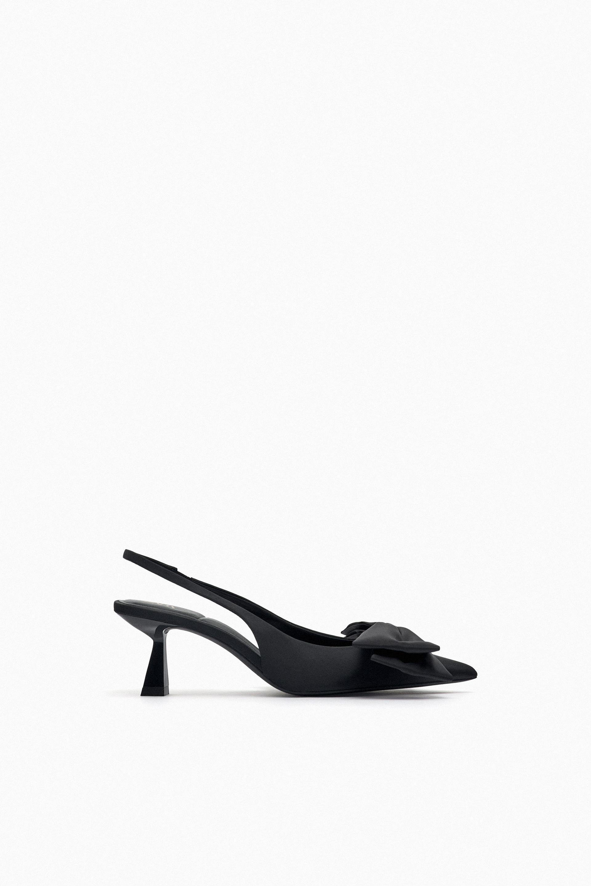 Zara black bow shoes Clearance