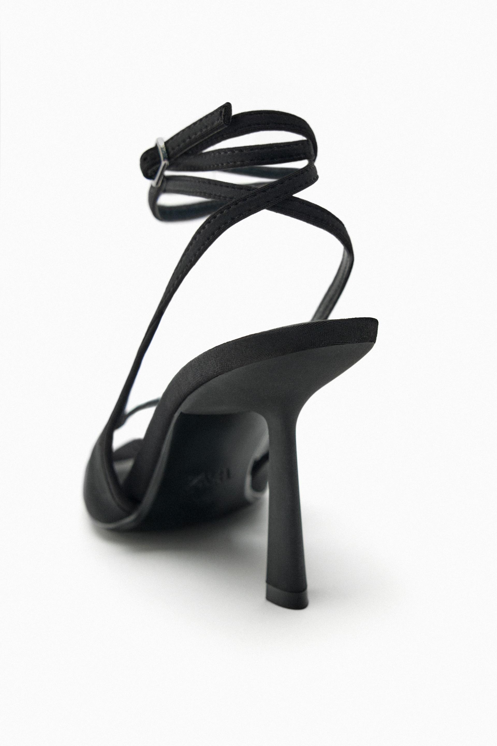 Zara black heel sandals Clearance