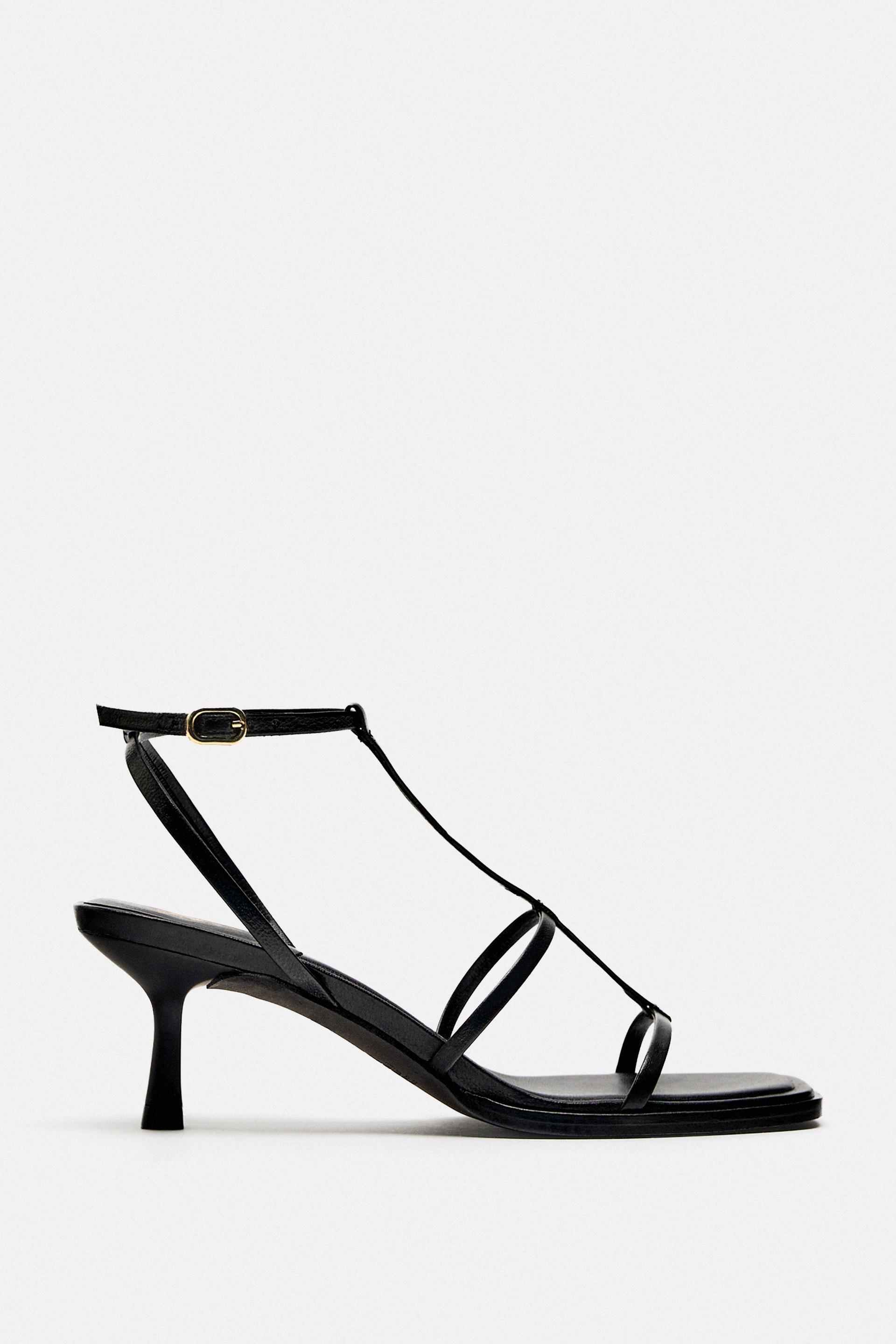 Zara black and white sandals Clearance