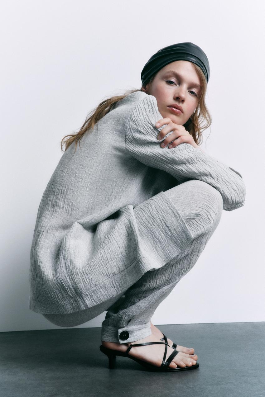 Zara leather strappy sandals Clearance