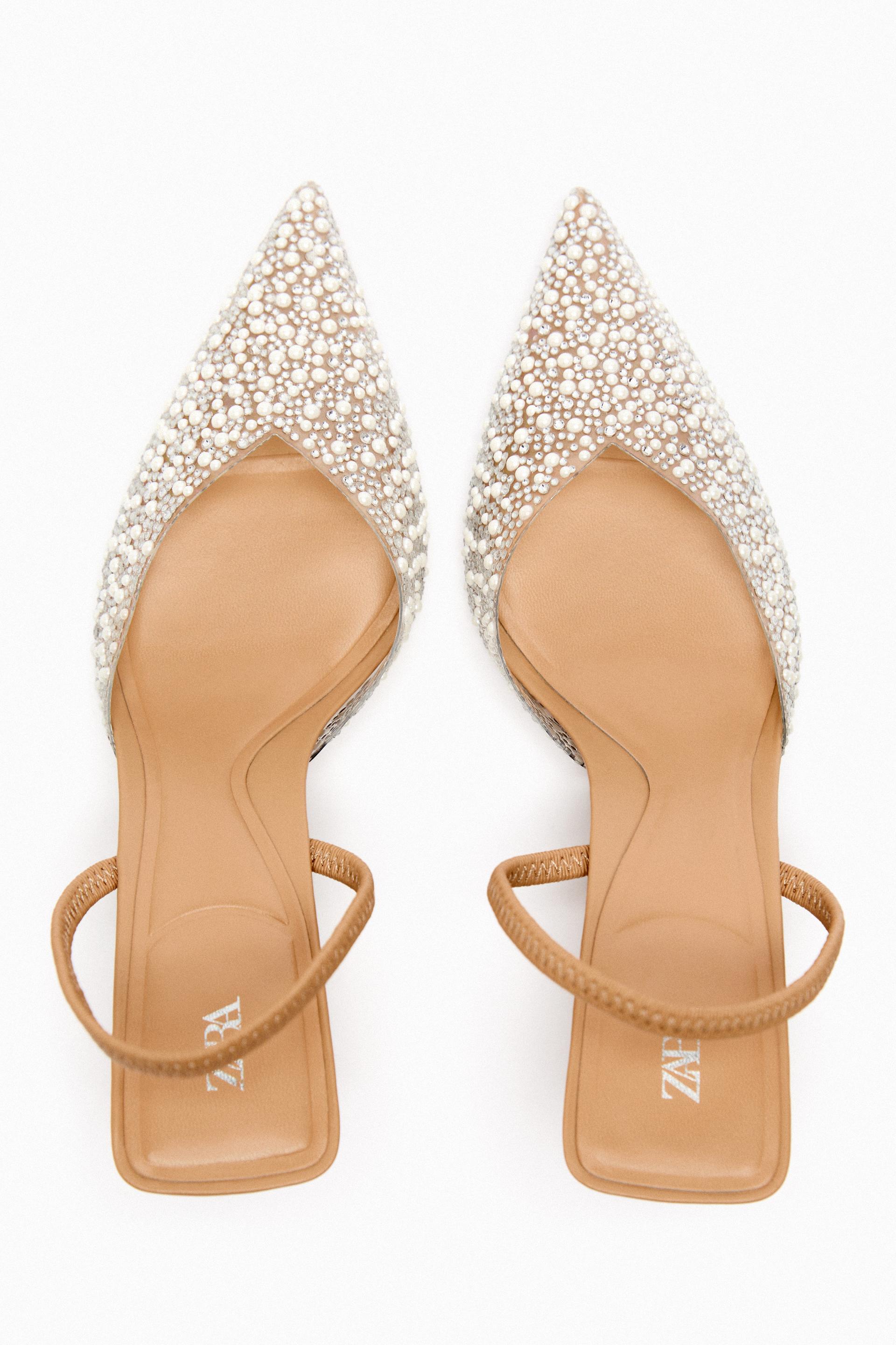 Pearl heels zara Clearance