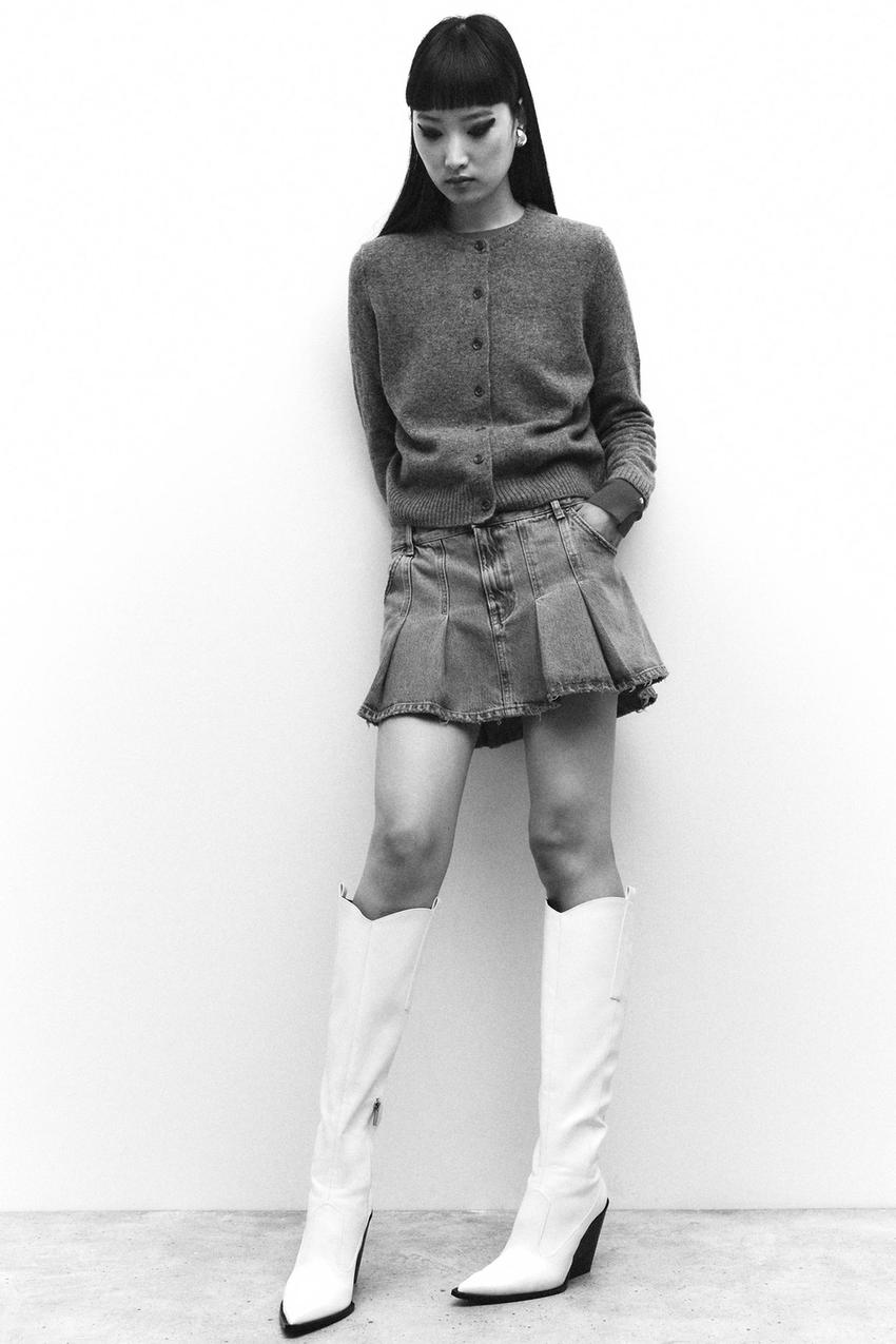 Zara white long boots Clearance