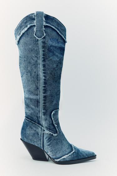 Obrázek 0 z/ze DŽÍNOVÉ KOZAČKY COWBOY od Zara