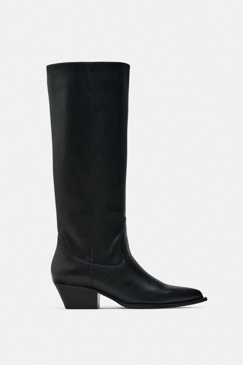 Zara tall suede boots Clearance