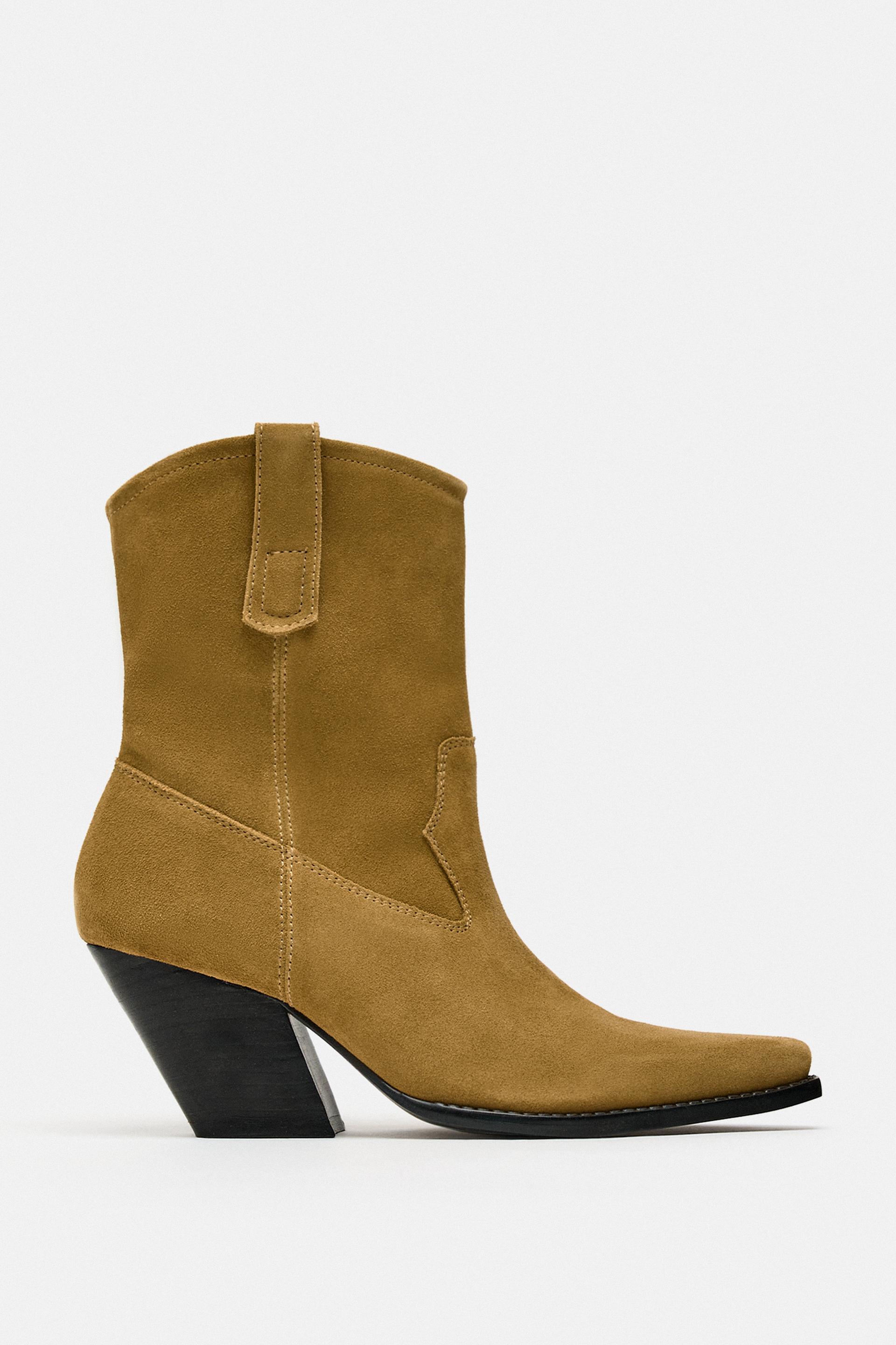 Brown suede boots zara Clearance