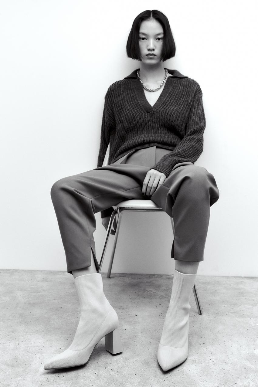 Zara white shoe boots Clearance