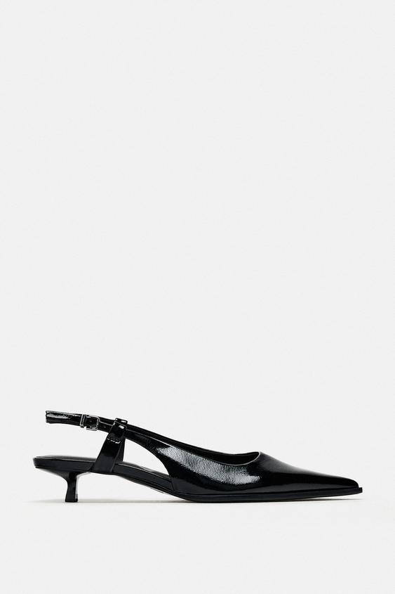 Image 1 of KITTEN HEEL SLINGBACK SHOES from Zara
