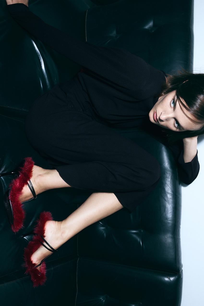 Fur sandals zara Clearance