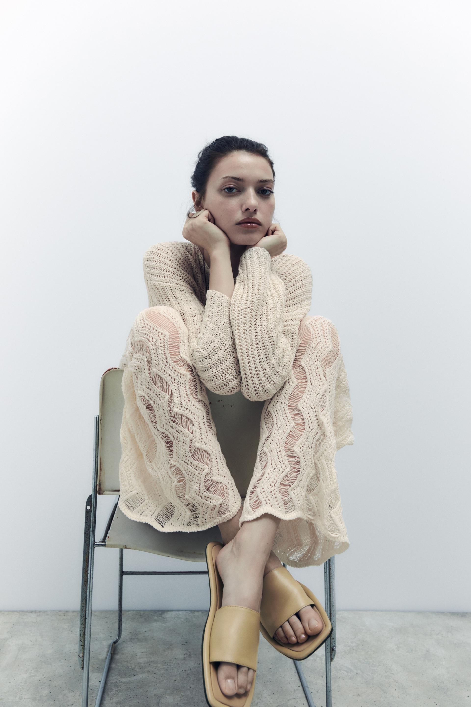 Zara minimal flat sandals Clearance