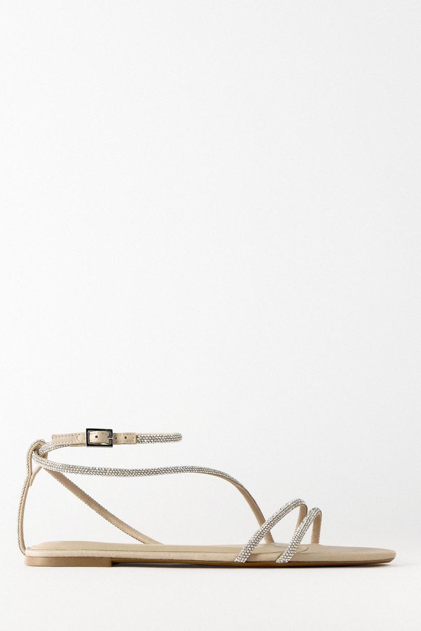 Zara rhinestone flats Clearance