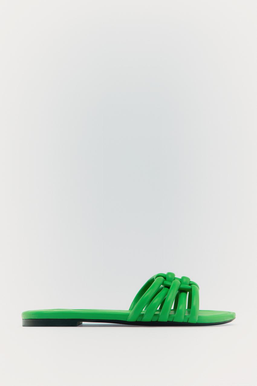 Zara lime green sandals Clearance