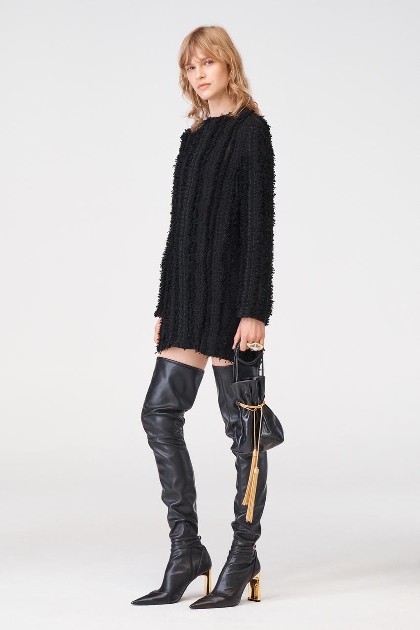 Knee high black boots zara Clearance