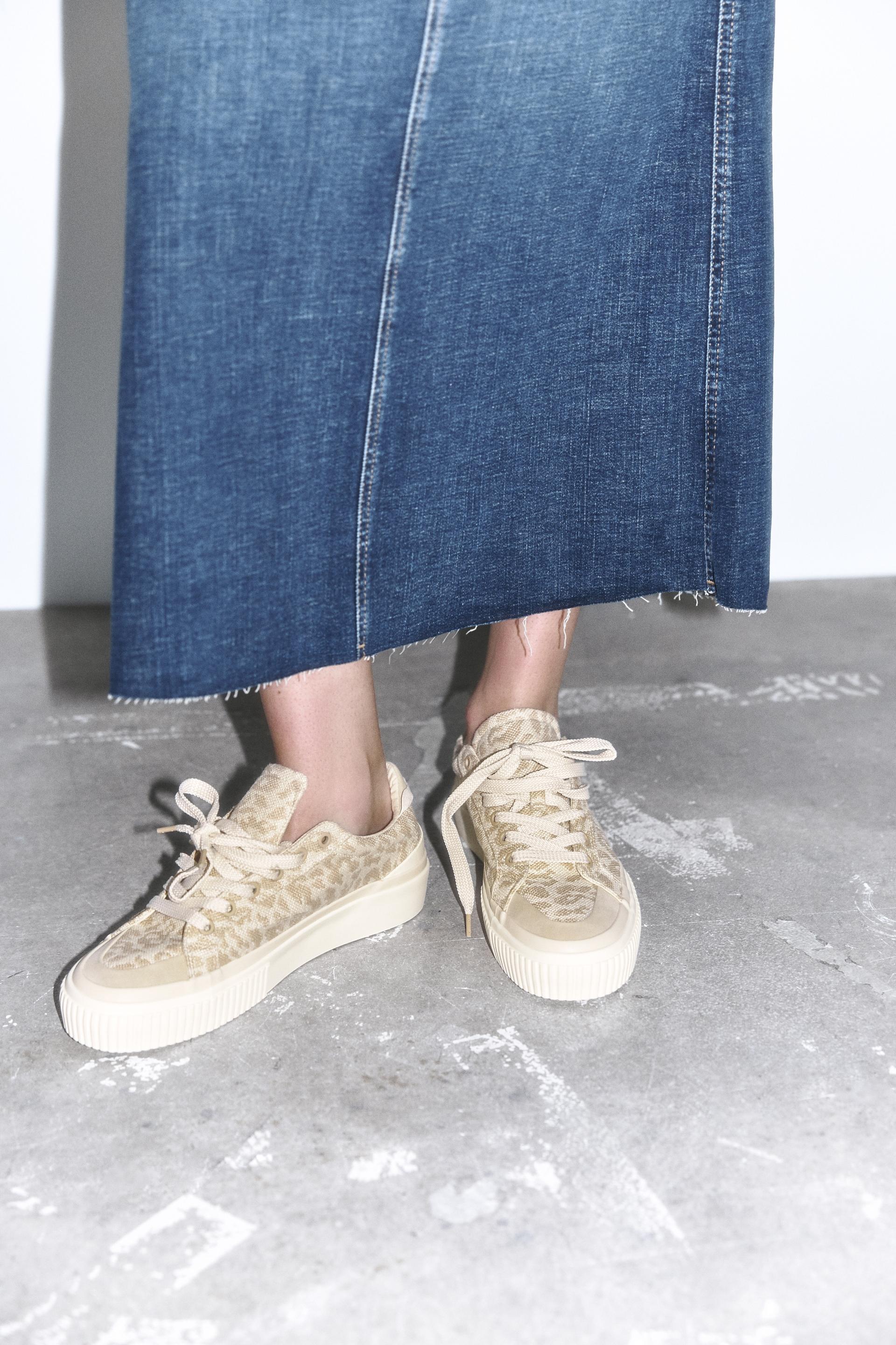 Zara leopard trainers Clearance