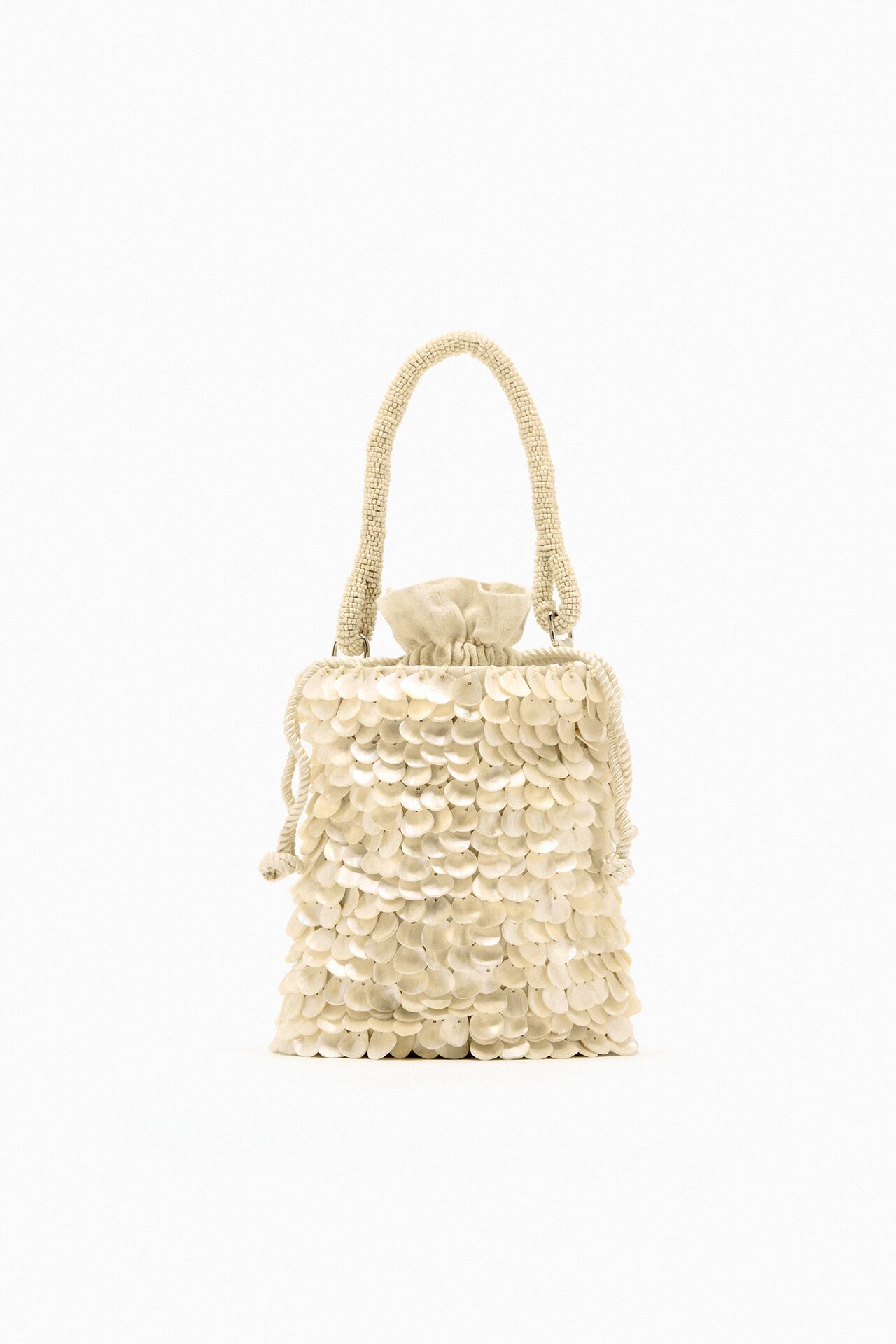 Zara Mini bucket bag with seashells
