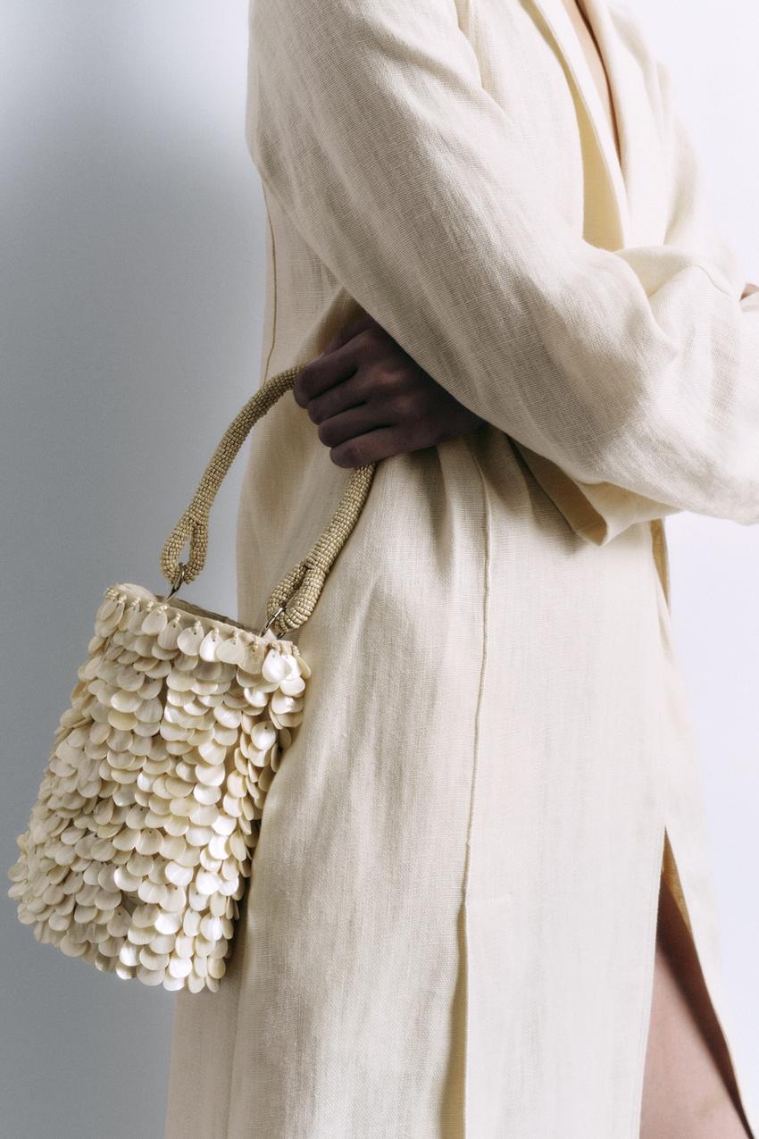 Zara bucket bag white Clearance