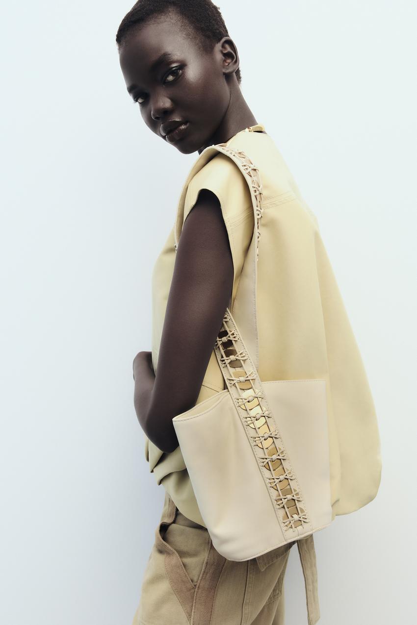 Zara leather bucket bag Clearance