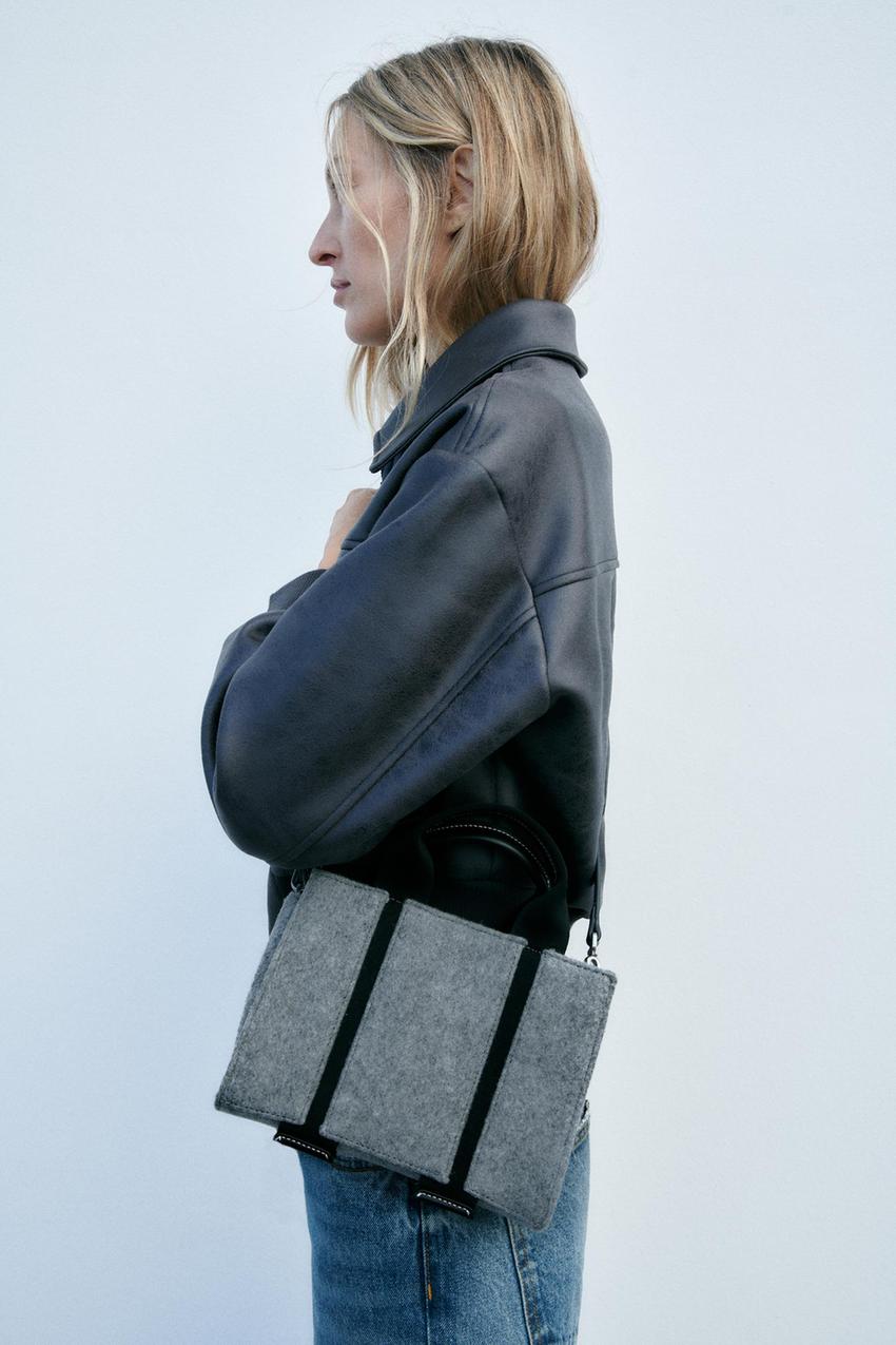 Zara felt clutch Clearance