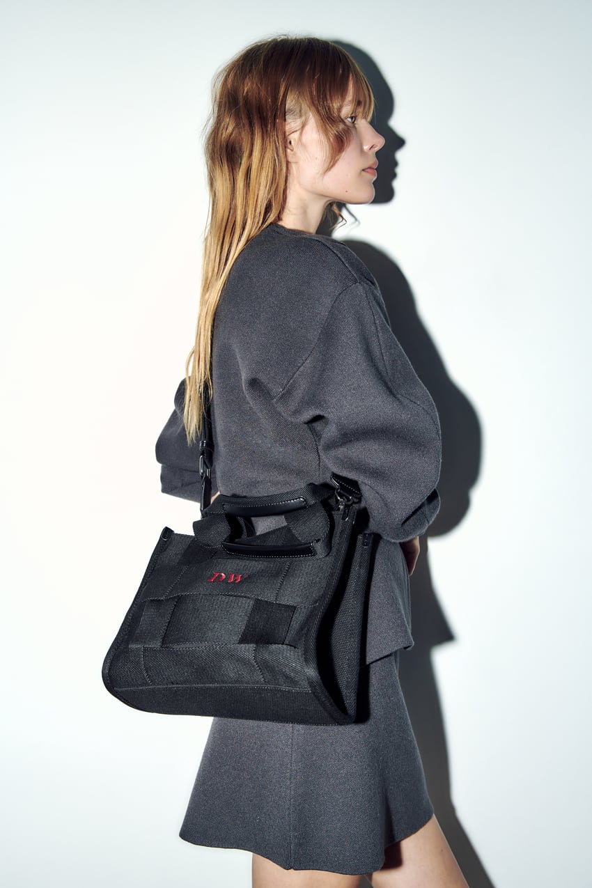 Zara - Fabric Mini Tote Bag - Black - Women