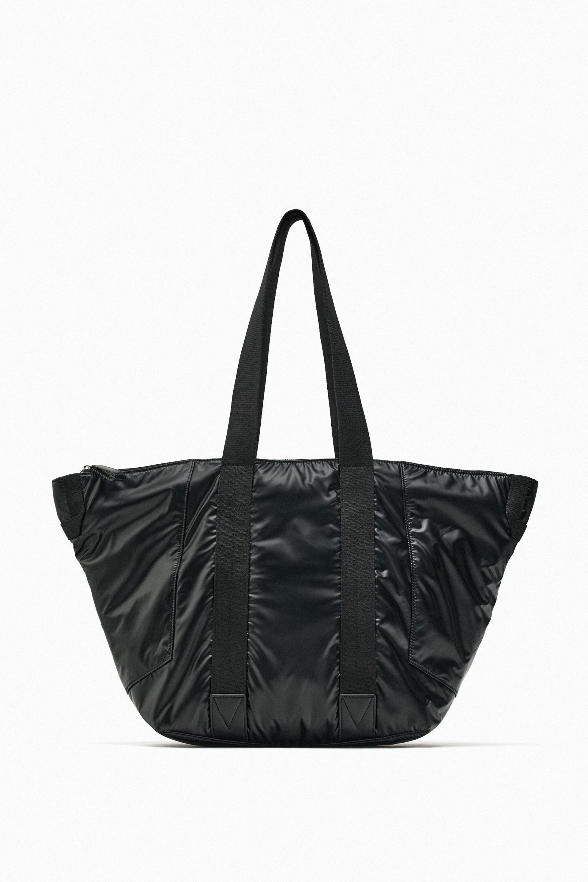 Zara quilted nylon tote bag Clearance