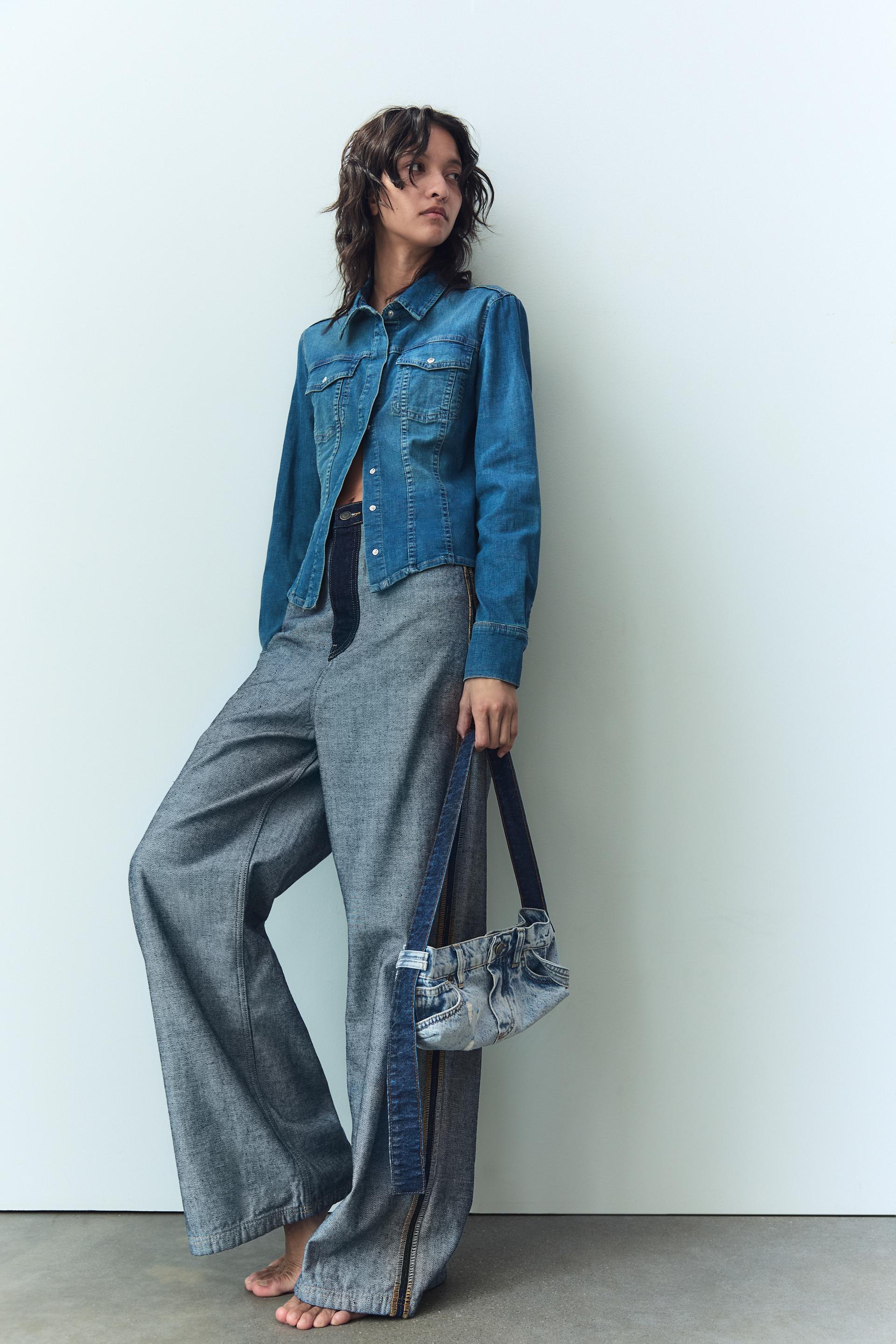 Zara denim handbags & purses Clearance