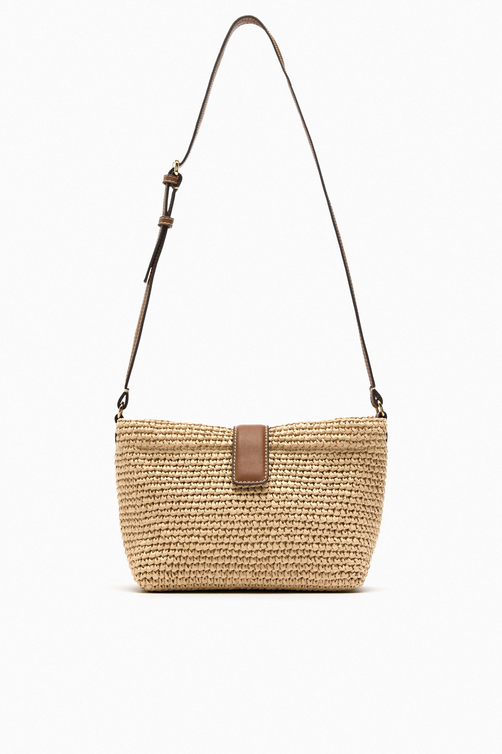 Zara woven crossbody bag Clearance