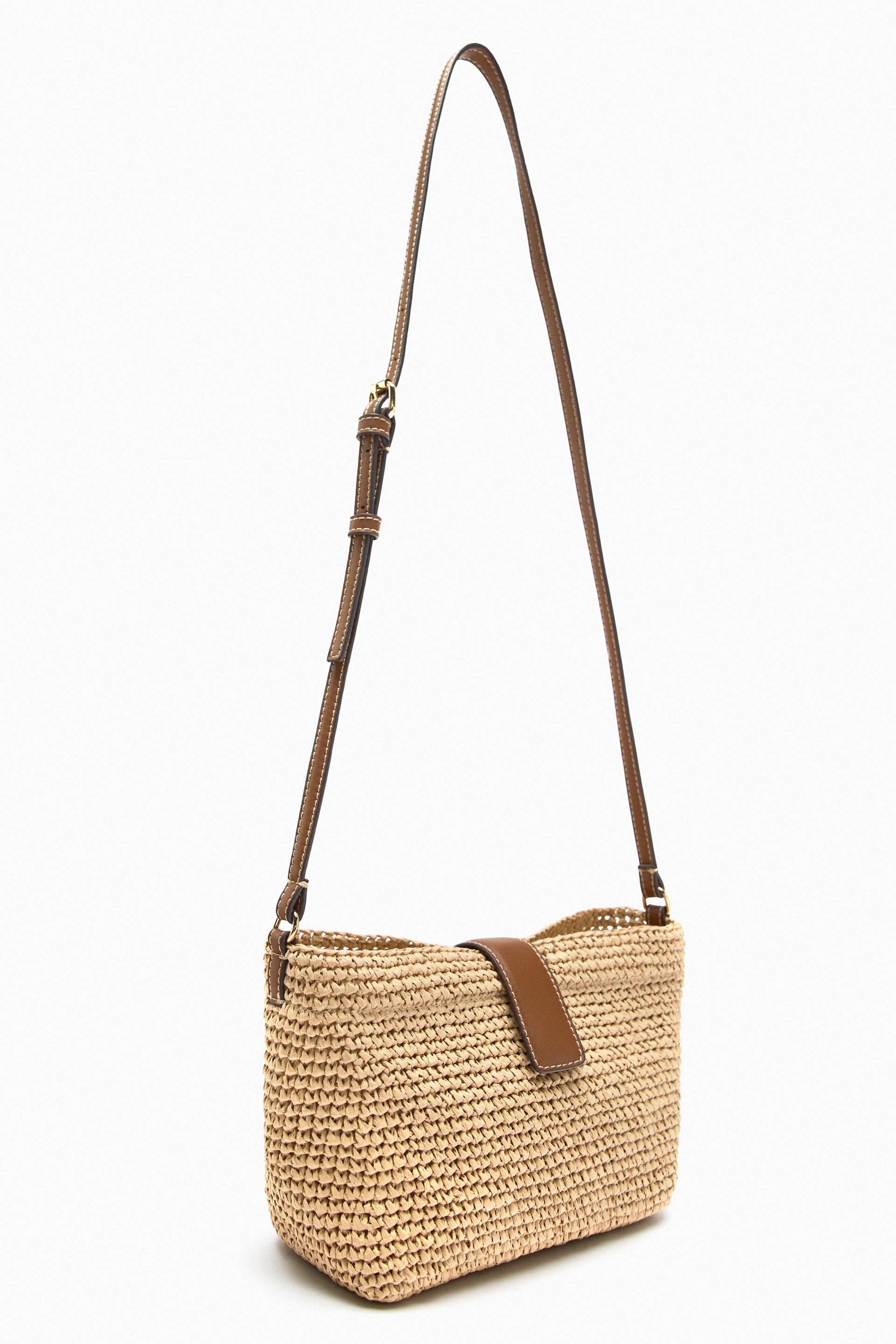 Zara woven crossbody bag Clearance