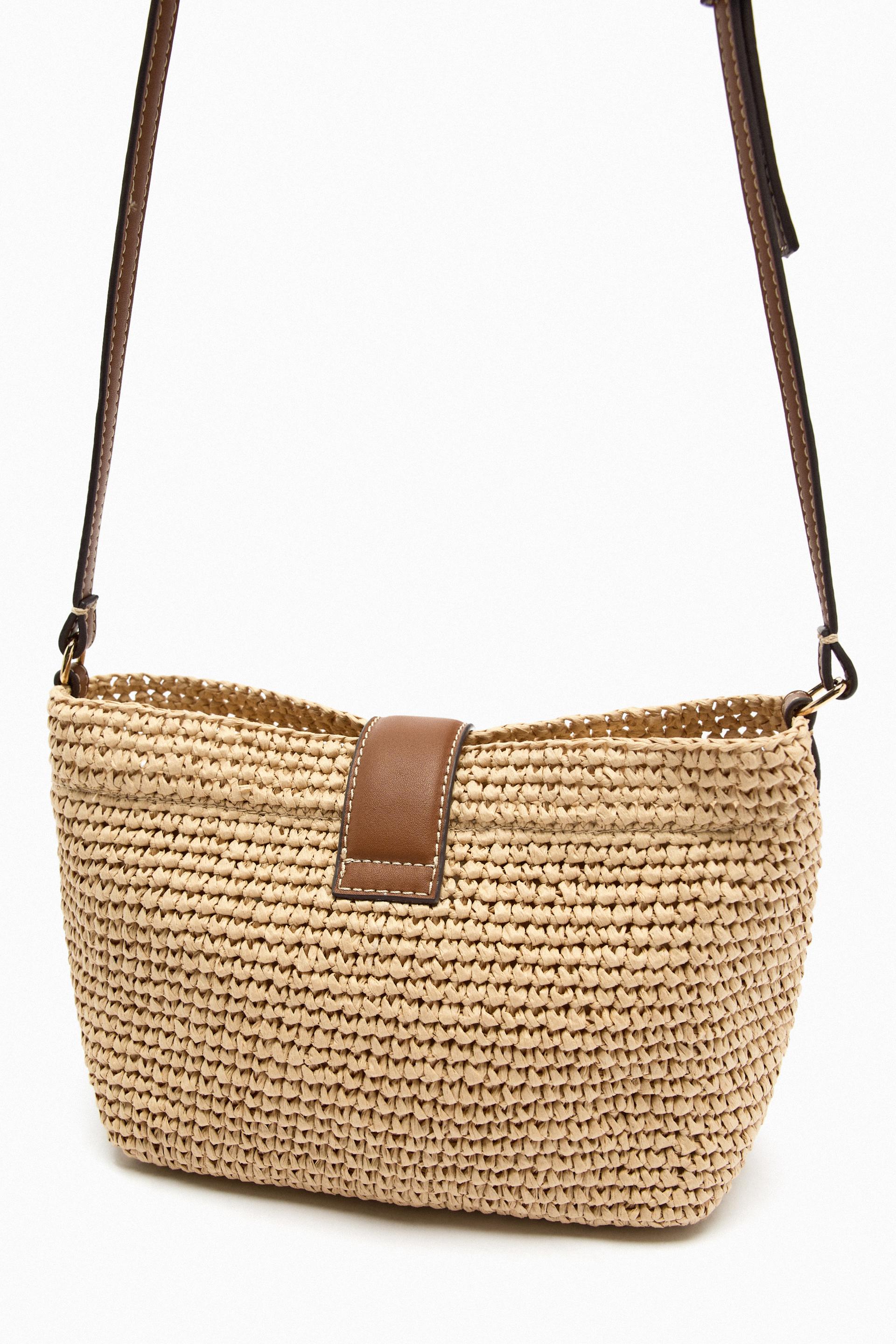Zara woven crossbody bag Clearance