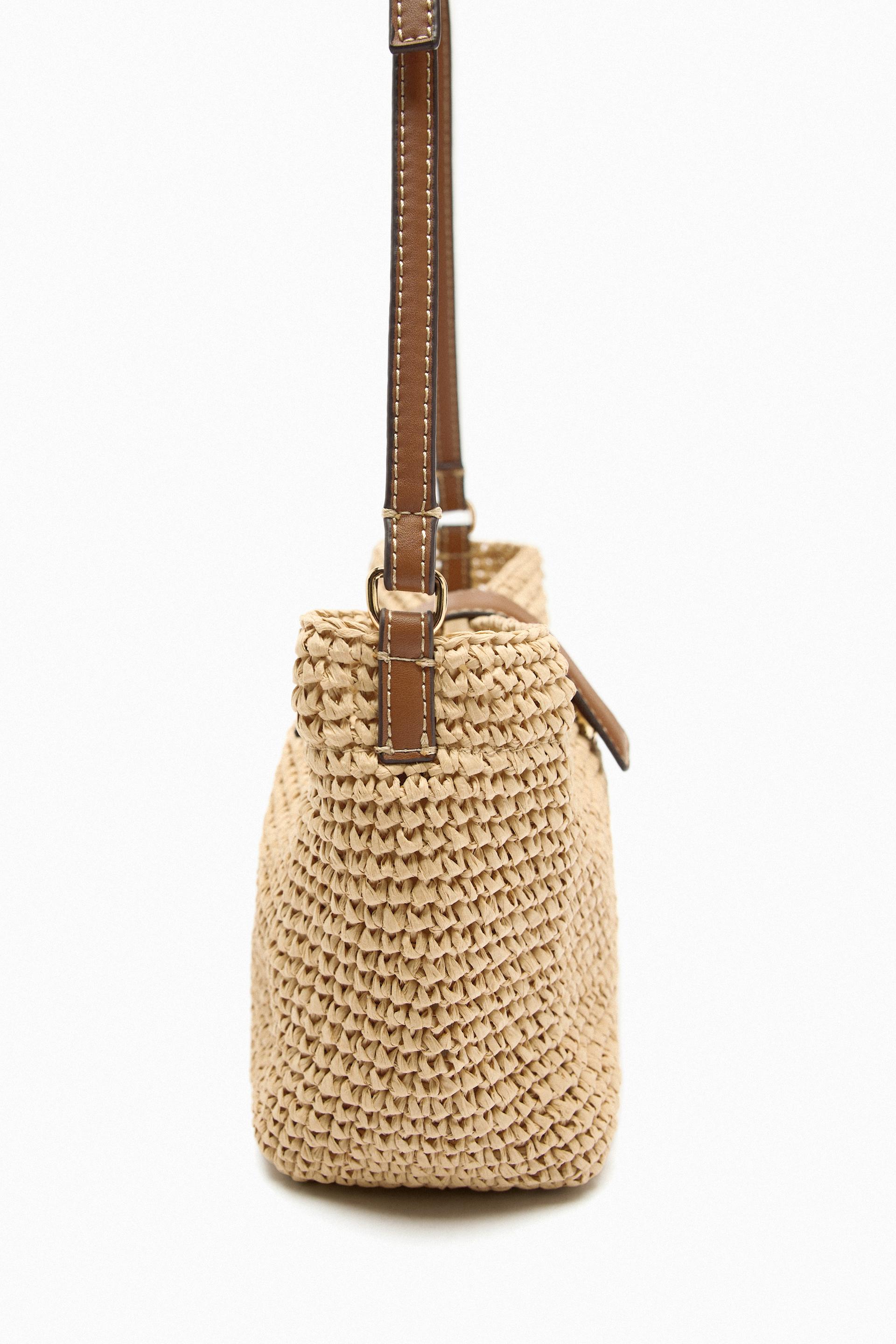 Zara woven crossbody bag Clearance
