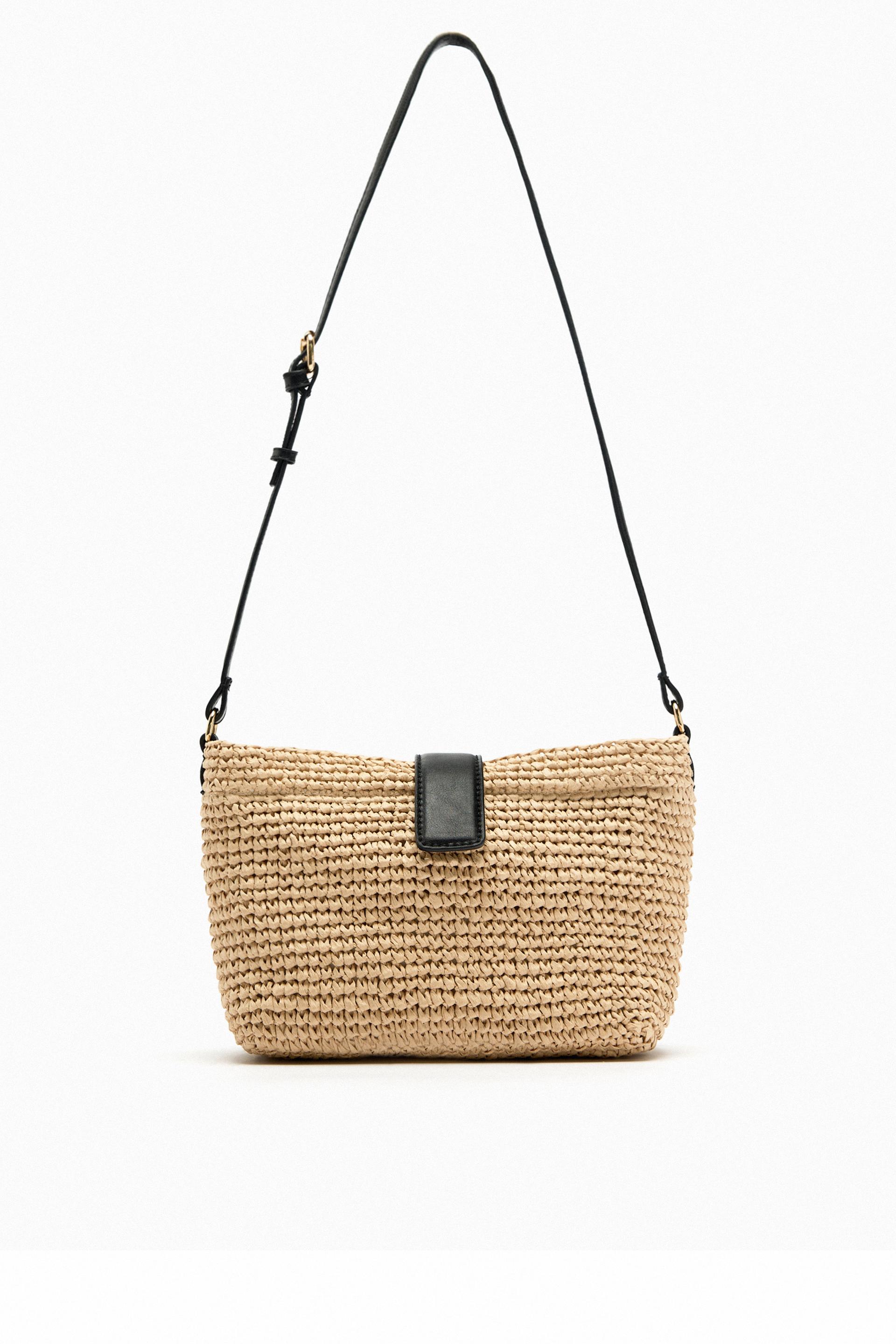 Zara woven crossbody bag Clearance