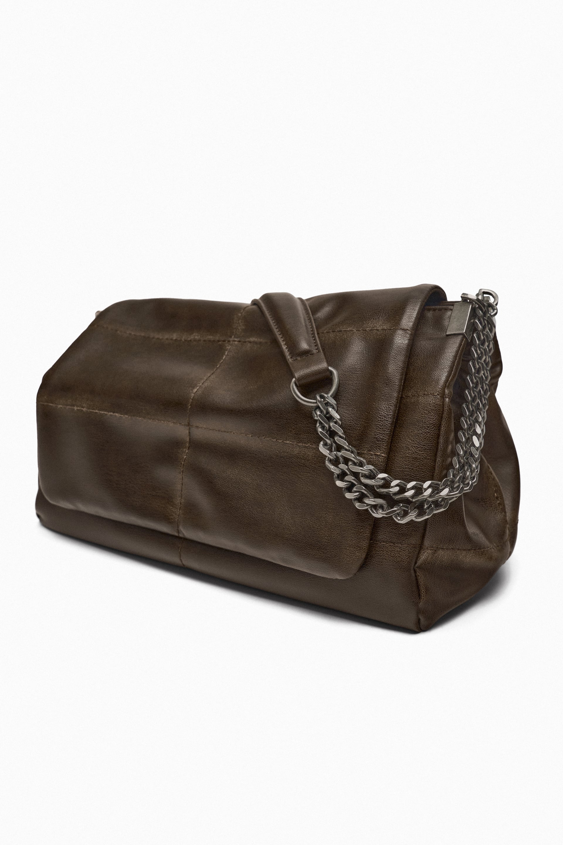 Zara - Rock Style Flap Shoulder Bag - Brown - Women