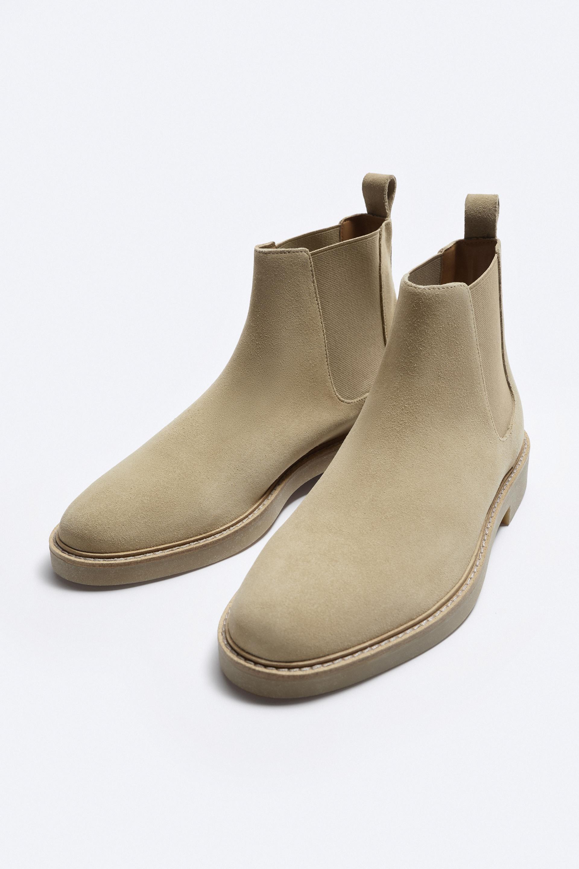 Cream chelsea boots zara Clearance