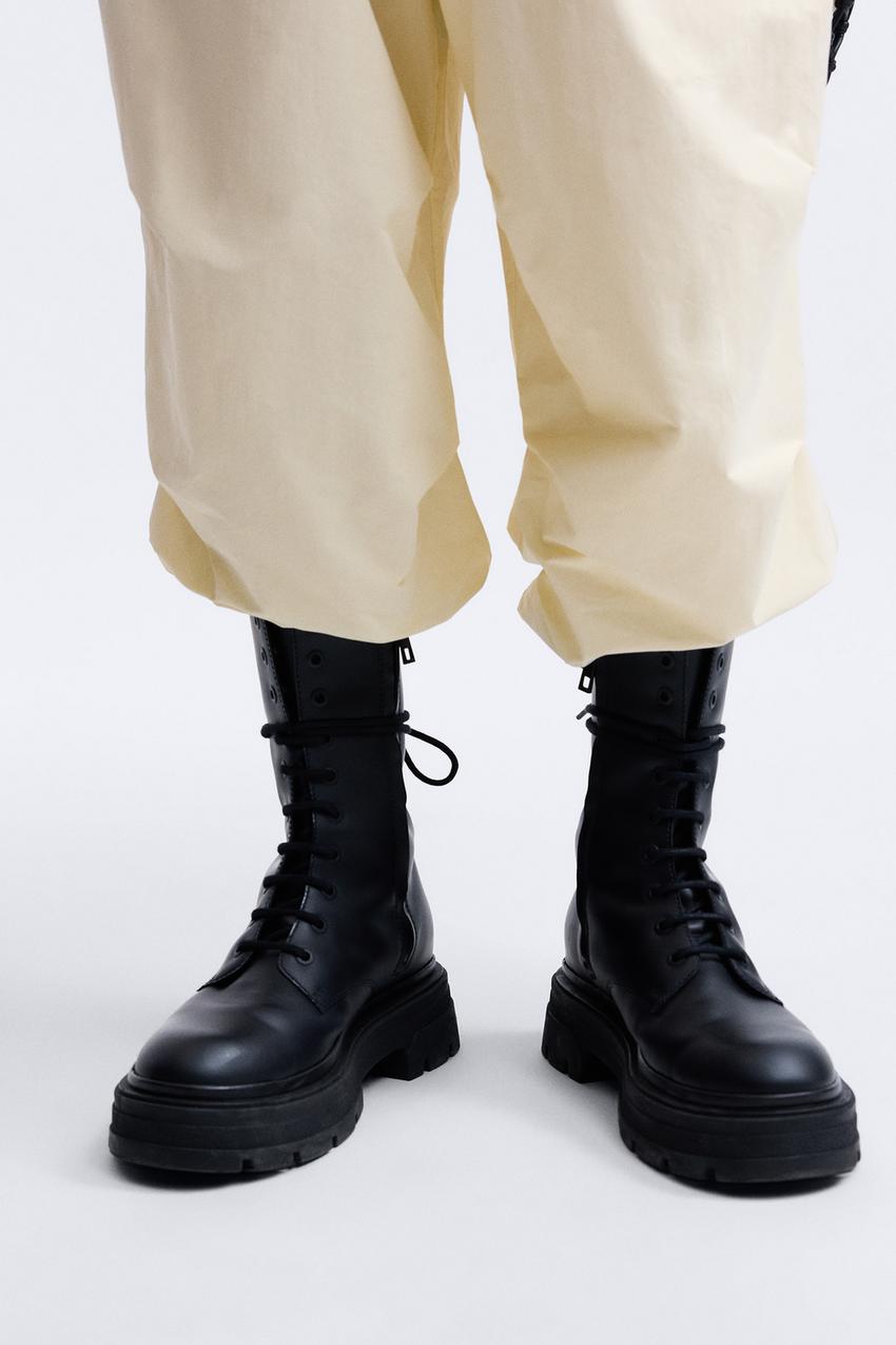 Zara long leather boots Clearance