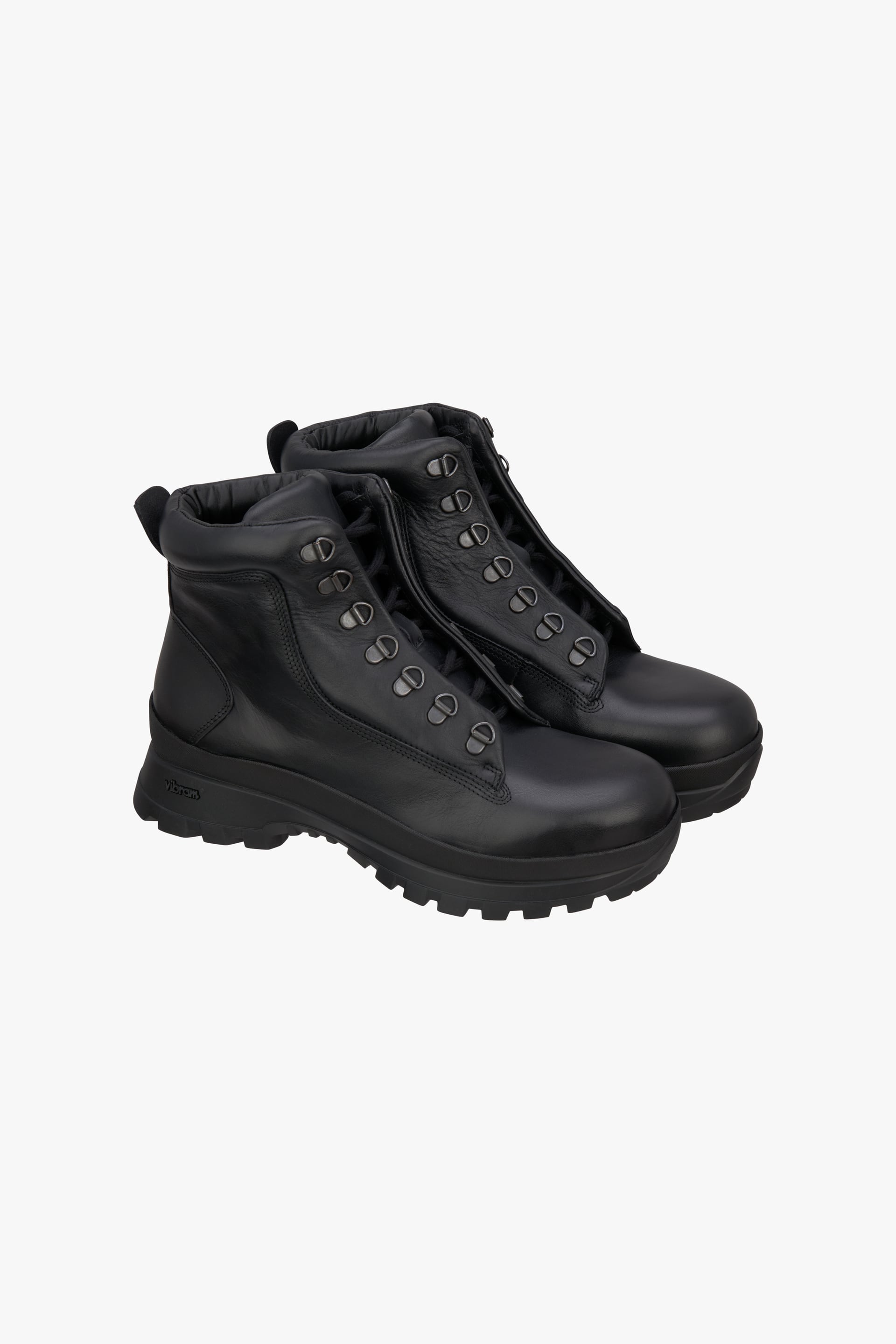 Zara - Vibram Leather Boots Limited Edition - Black - Men