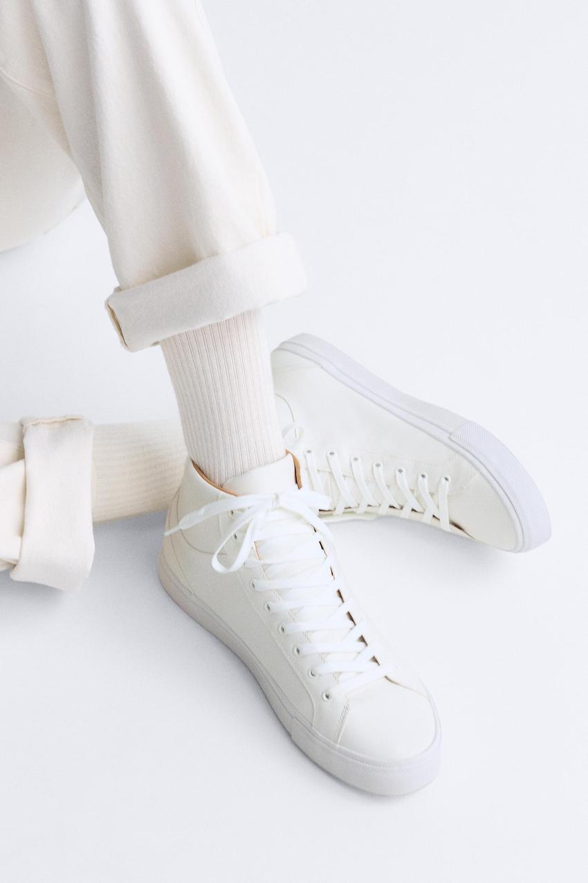 Zara high top sneakers white Clearance