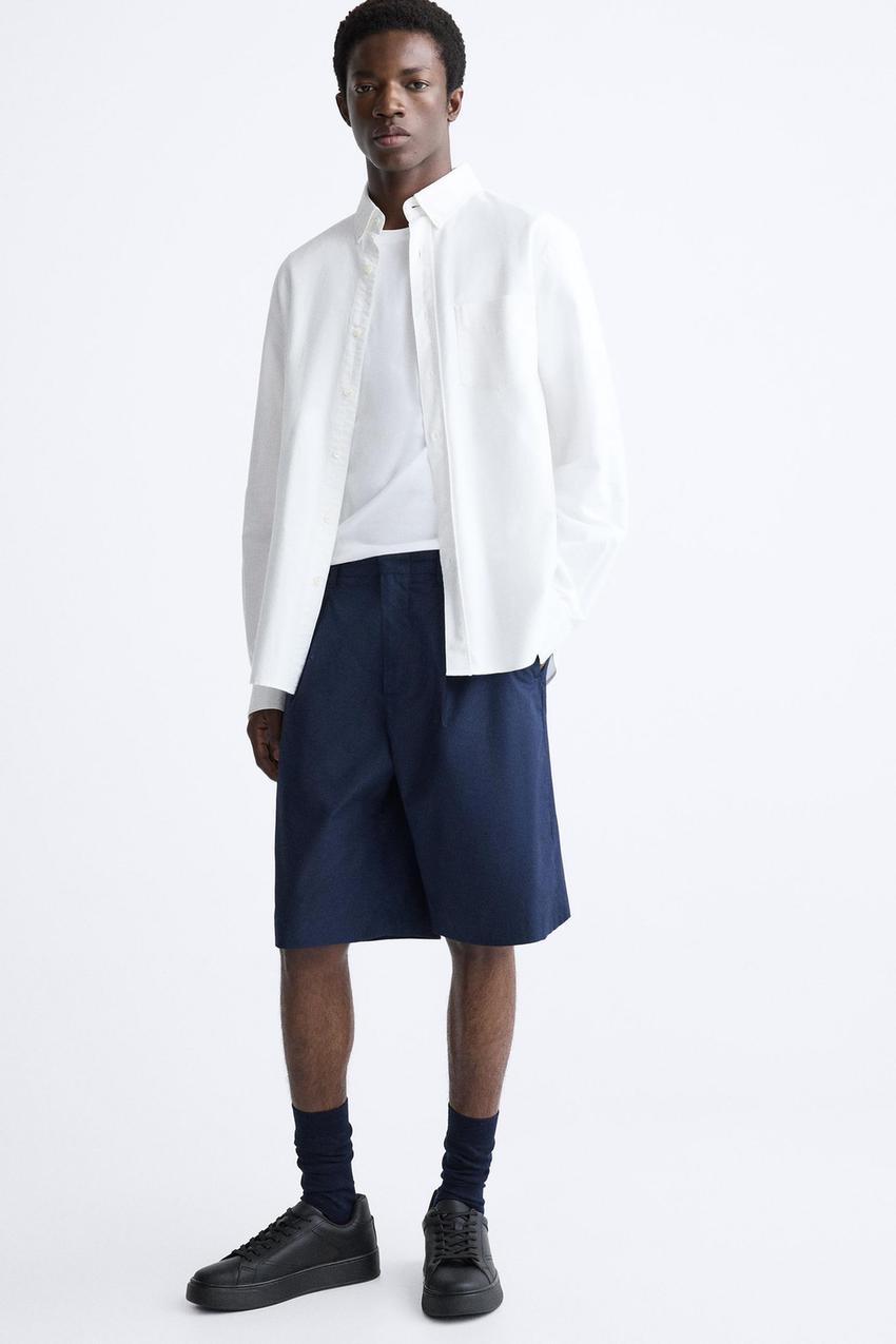 Zara black leather sneakers Clearance