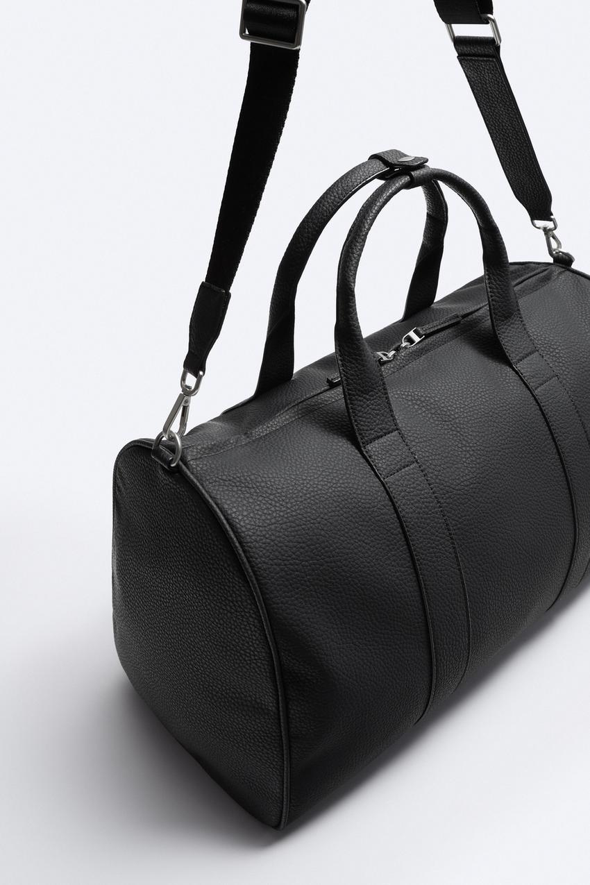 Zara black duffle bag Clearance