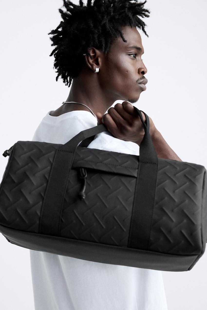 Zara black duffle bag Clearance