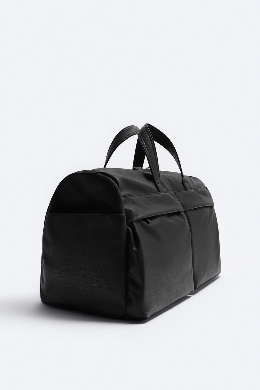 Zara black duffle bag Clearance
